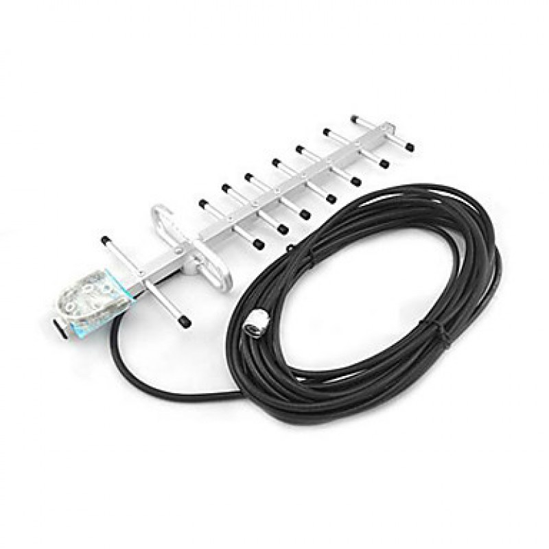 LCD Display GSM980 GSM 900MHz Mobile Phone Signal Booster , GSM Signal Booster + Yagi Antenna with 10M Cable