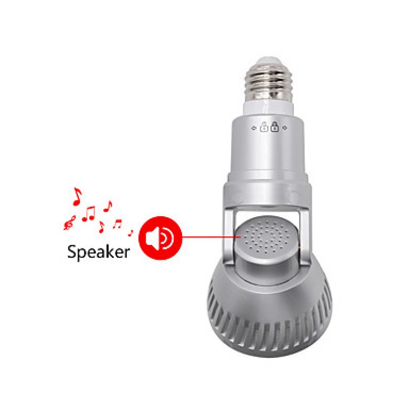 HD720P Wirless Hidden RotableBulb WIFI Camera with LED Light