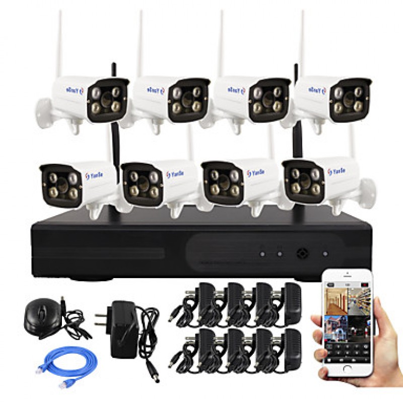 8CH WiFi IP Camera NVR Kit 960P CCTV Cameras Videcam indoor IR security camera self defense security cameras  