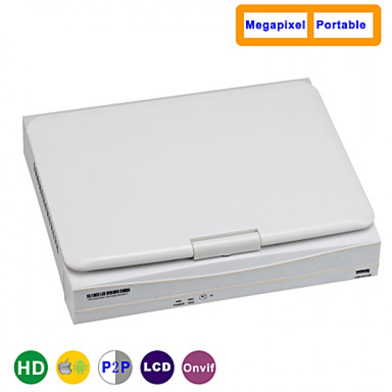 10.1 Inch 8CH 960P/720P with HDMI and P2P LCD NVR  