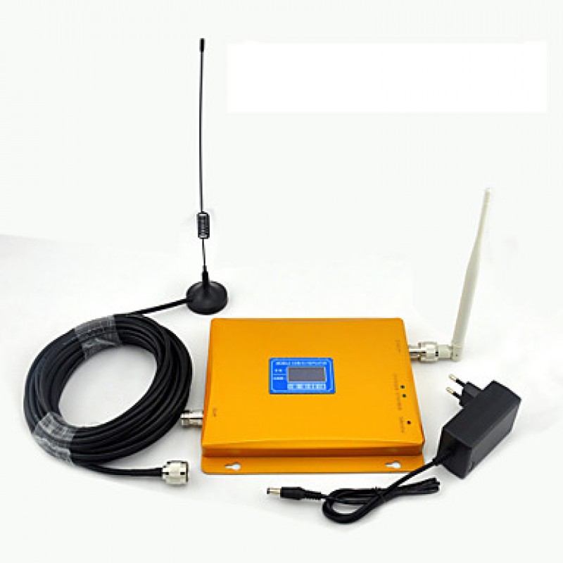 GSM 900mhz 3G W-CDMA 2100mhz Signal Booster Mobile Phone Signal Repeater LCD Display / Dual Band