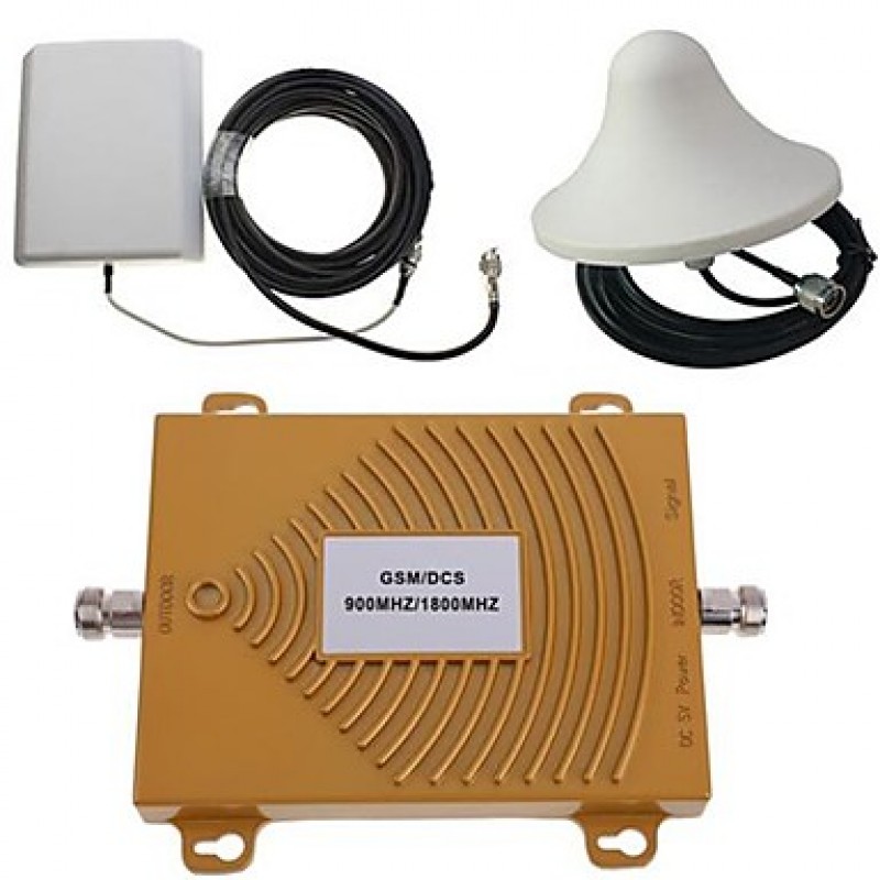 GSM/DCS 900/1800MHz Dual Band Mobile Phone Signal BoosterAmplifier Antenna Kit