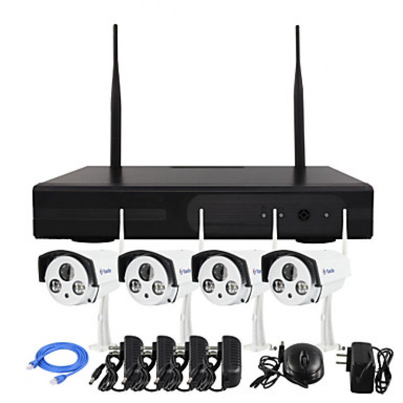 Wireless NVR Kit 960P HD IR Night Vision Security IP Camera WIFI CCTV System (Plug and Play,Need to set) P2P  