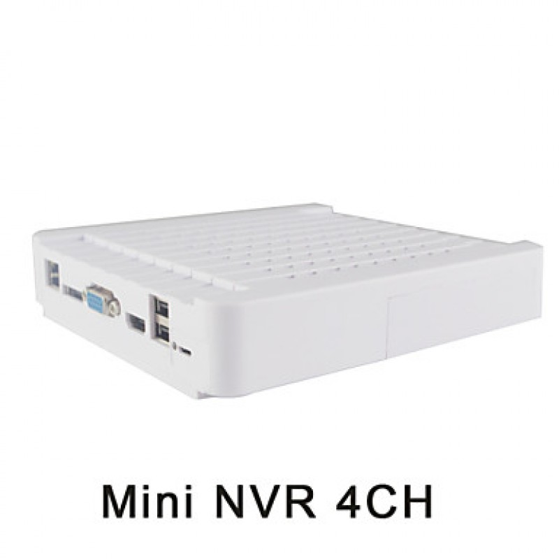 Onvif Mini NVR 4 Channel For 720P 960P Or 1080P IP Cameras Support P2P Remote Review Not Included HDD  