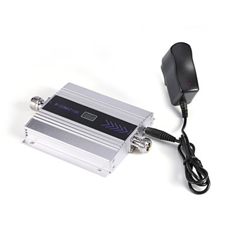 Mini W-CDMA Signal Booster 3G 2100mhz Mobile Phone Signal Repeater with Panel Antenna / Yagi Antenna / LCD Display