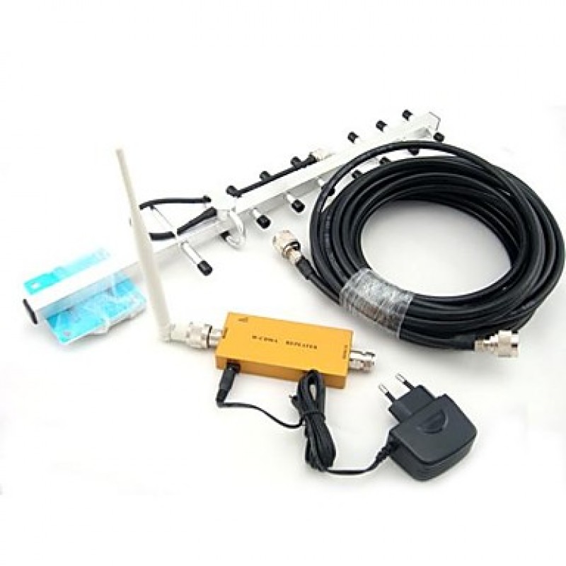 Mini W-CDMA 2100MHz Mobile Phone 3G Signal Booster , W-CDMA 3G Signal Repeater + Omni Antenna + Yagi Antenna With 10m Cable