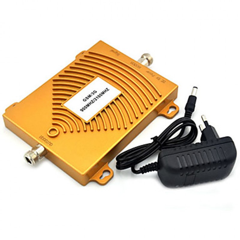 GSM 900Mhz + 3G W-CDMA 2100MHz Dual Band Mini Signal Booster , 2G 3G GSM Mobile Phone Signal Booster With Antenna