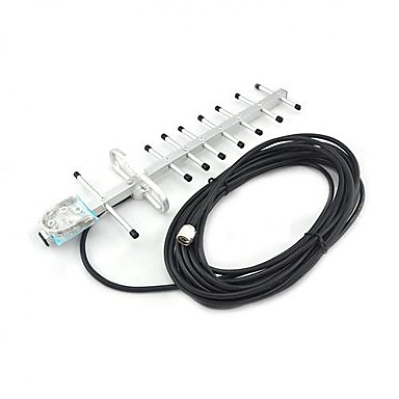 LCD Display Mini GSM 900MHz Mobile Phone Signal Booster , GSM Signal Booster + Yagi Antenna with 10m Cable