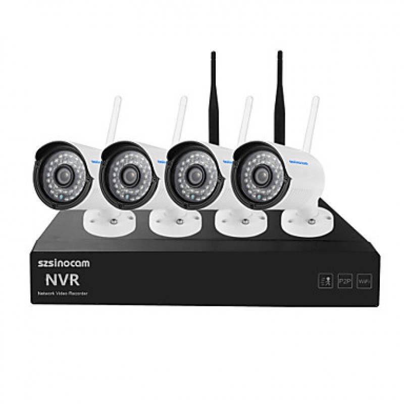 4CH 960P 1.3MP WIFI NVR Kits,No Need To Set, You Can  The Image,Support Mobile phone P2P.  