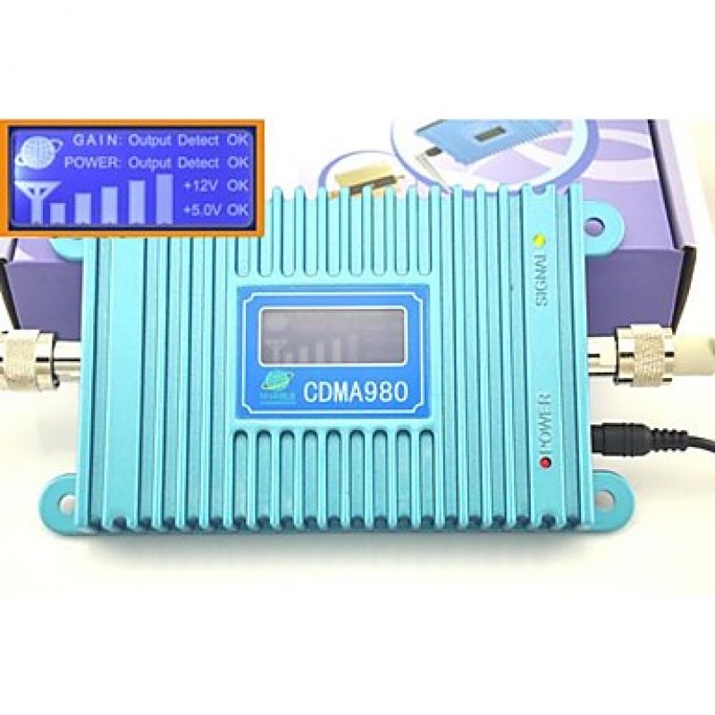 LCD Display CDMA 850Mhz Mobile Phone CDMA980 Signal Booster ,Signal Booster + Indoor Antenna + Sucker Antenna with 10m Cable 