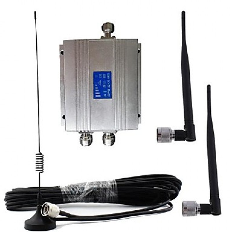 New LCD GSM 900MHz Cell Phone Signal Repeater Booster Amplifier + Antenna Kit