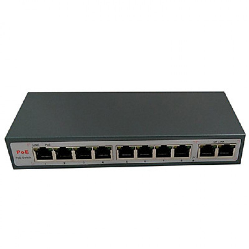 8 + 2 Standard Poe Smart Switch Supports Ieee802.3Af Power Over Ethernet Standard Factory Outlets