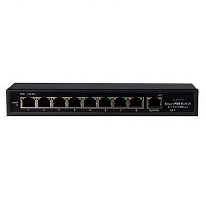 Personal Emergency 9 Poe Switch 8-Way Monitor Network Powered Devices 160 Meters Transmission Distance