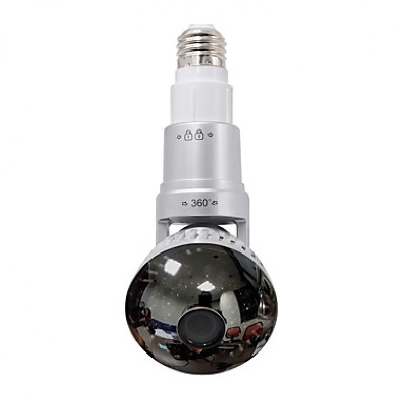 HD720P Wirless Hidden RotableBulb WIFI Camera with LED Light